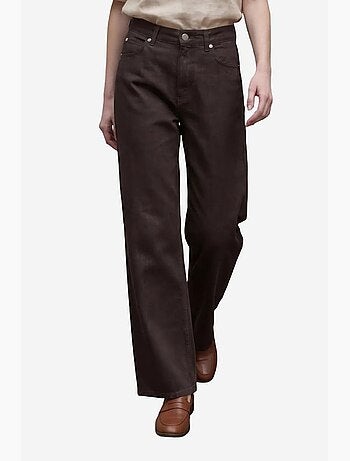 Pantalon en jean taille haute à jambes larges avec poches my fashion