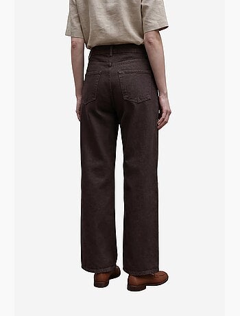 Pantalon en jean taille haute à jambes larges avec poches my fashion