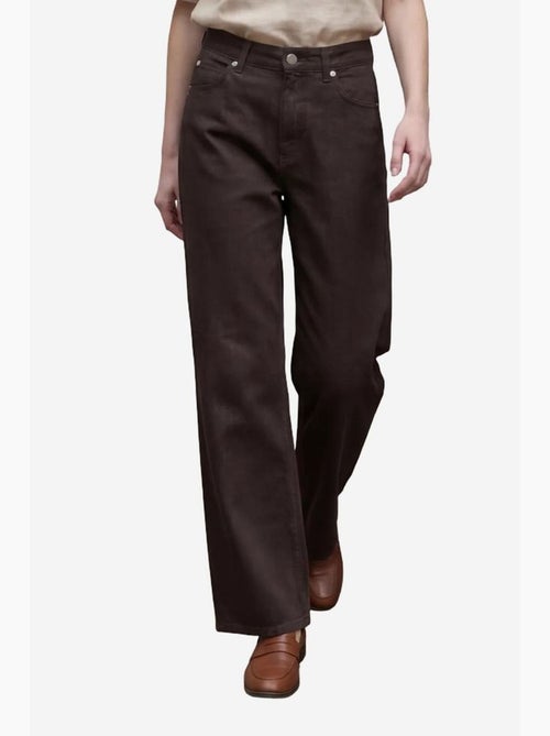 Pantalon en jean taille haute à jambes larges avec poches my fashion - Kiabi