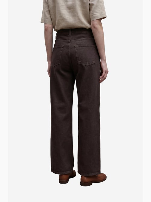 Pantalon en jean taille haute à jambes larges avec poches my fashion - Kiabi