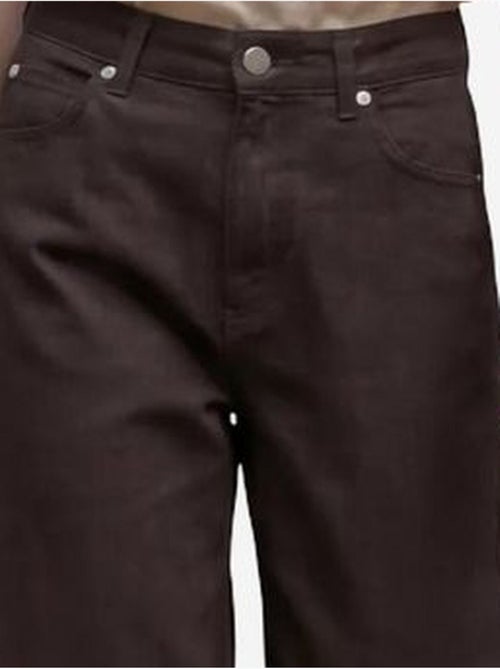 Pantalon en jean taille haute à jambes larges avec poches my fashion - Kiabi