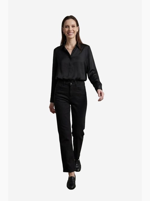 Pantalon en jean taille haute à jambes larges avec poches my fashion - Kiabi