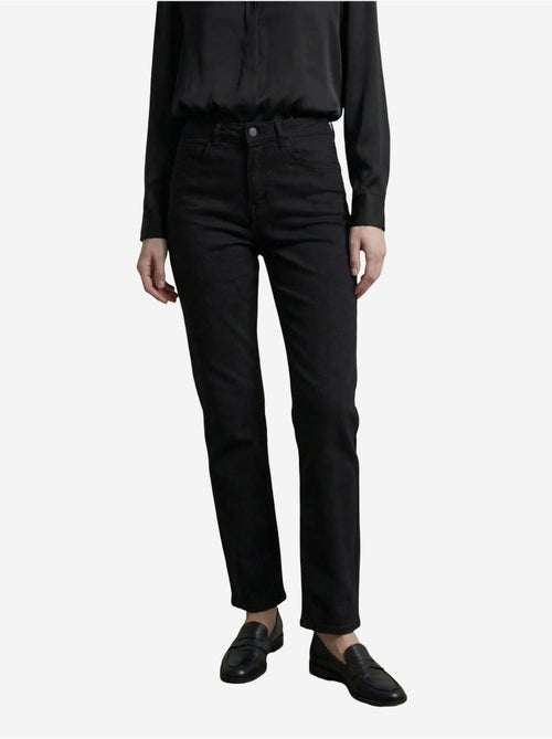 Pantalon en jean taille haute à jambes larges avec poches my fashion - Kiabi