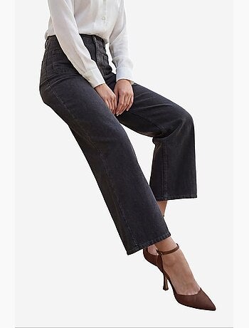 Pantalon en jean taille haute avec fermeture éclair my fashion
