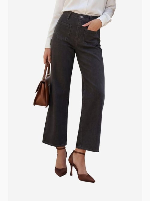 Pantalon en jean taille haute avec fermeture éclair my fashion - Kiabi Pantalon en jean taille haute avec fermeture éclair my fashion - Kiabi