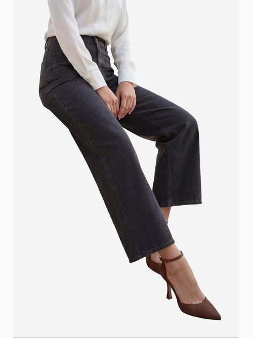 Pantalon en jean taille haute avec fermeture éclair my fashion - Kiabi Pantalon en jean taille haute avec fermeture éclair my fashion - Kiabi