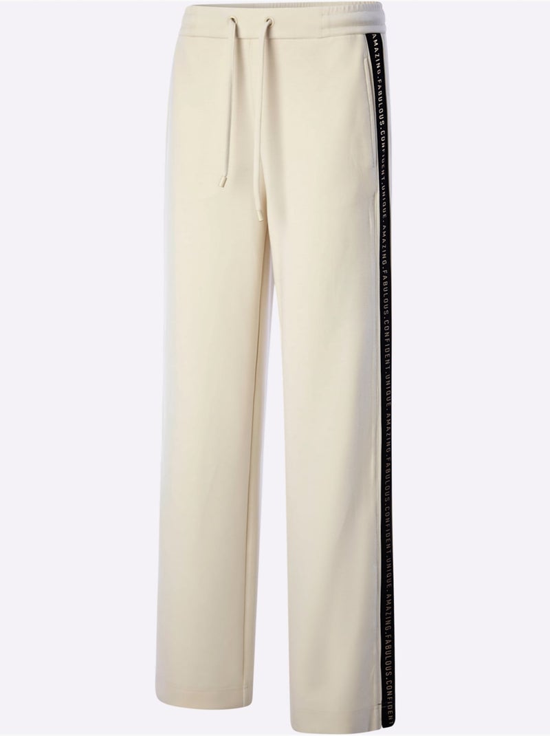 Pantalon en jersey - taille standard - helline Ivoire - Kiabi