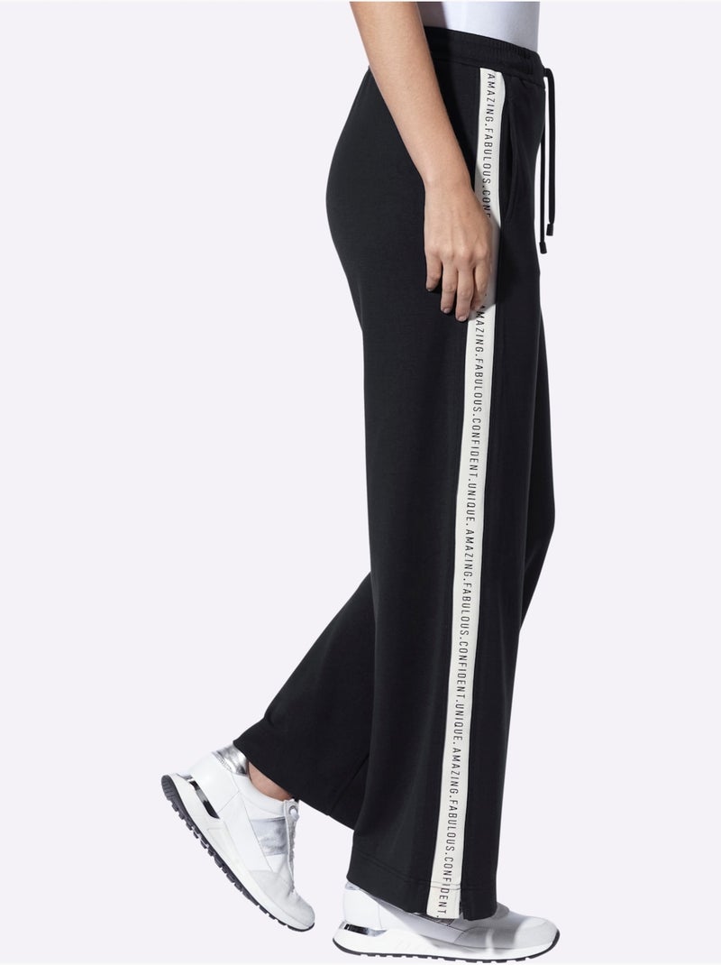 Pantalon en jersey - taille standard - helline Noir - Kiabi