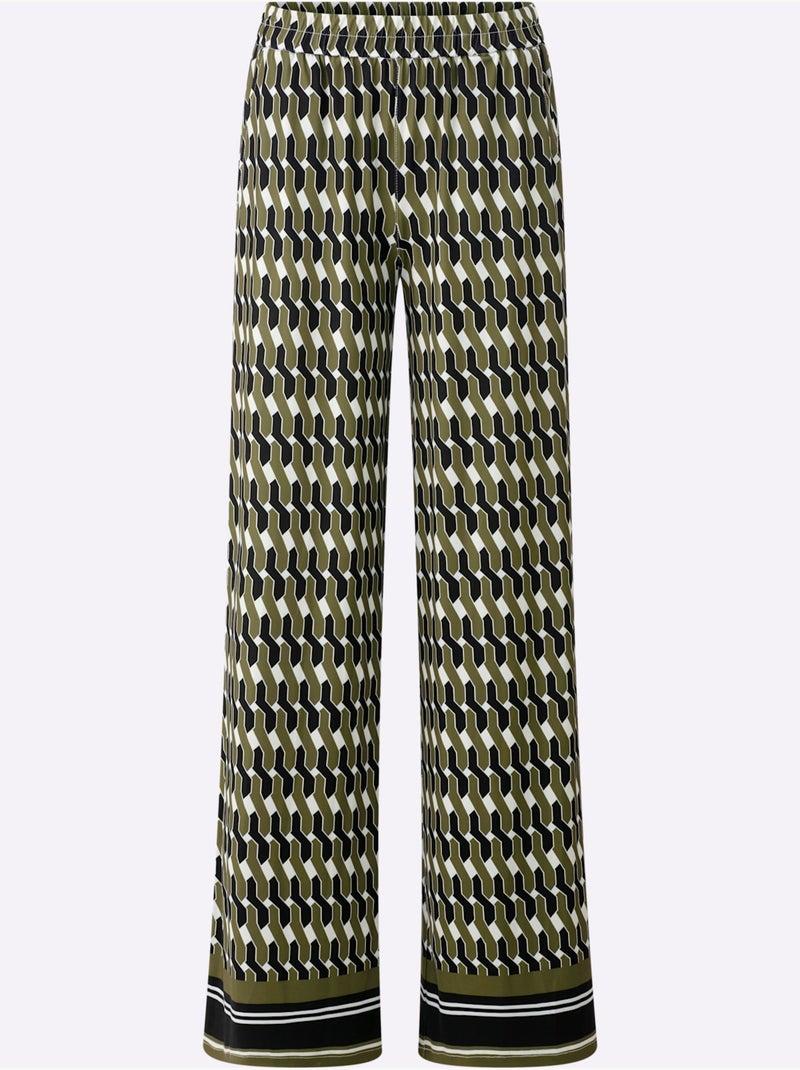 Pantalon En Jersey - Taille Standard - helline Noir Vert - Kiabi