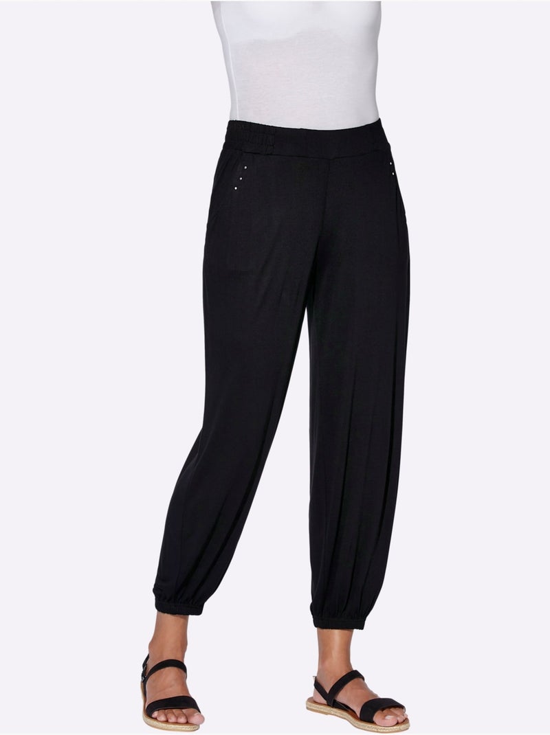 Pantalon en jersey - taille standard - moda vilona Noir - Kiabi
