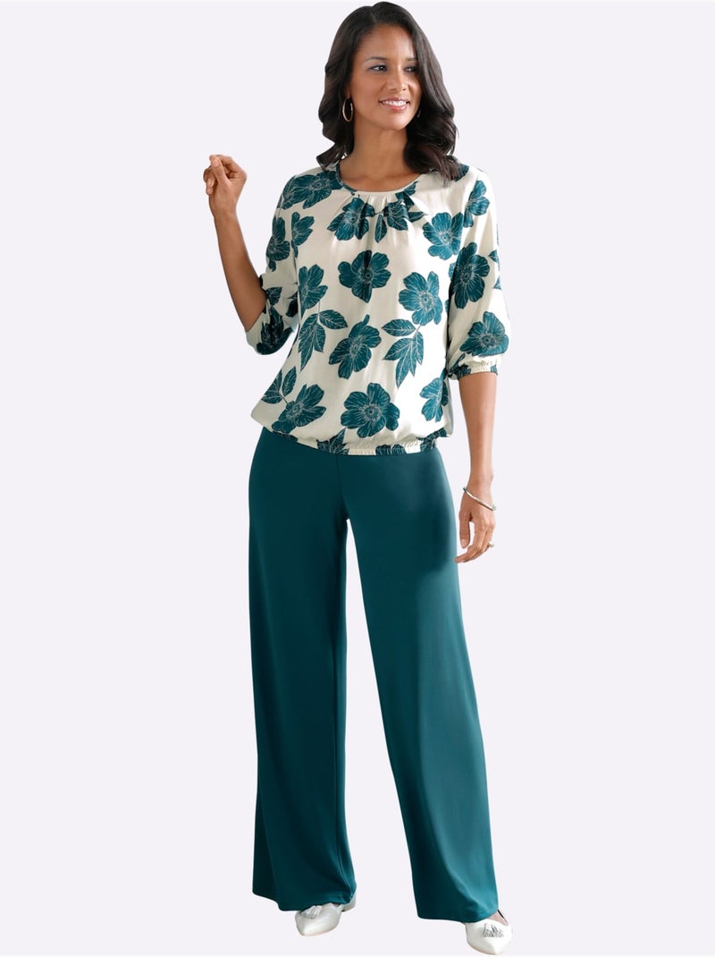 Pantalon en jersey - taille standard - witt Bleu pétrole - Kiabi