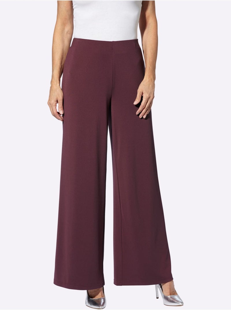 Pantalon en jersey - taille standard - witt Noir Bordeaux - Kiabi
