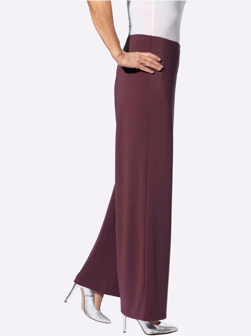Pantalon en jersey - taille standard - witt Noir Bordeaux - Kiabi