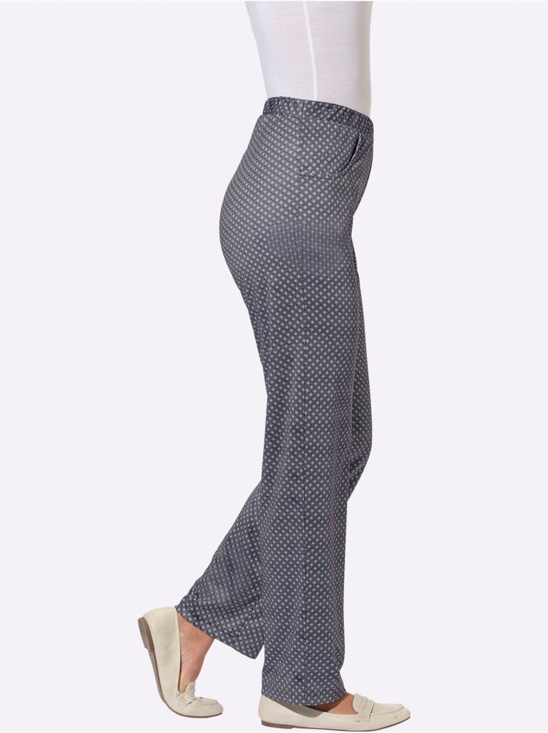 Pantalon En Jersey 3 Motifs Différents - Taille Standard - Moda Vilona Noir Noir - Kiabi