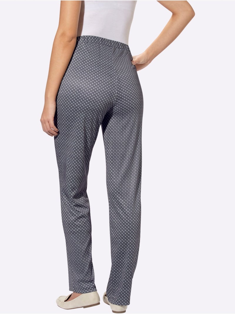 Pantalon En Jersey 3 Motifs Différents - Taille Standard - Moda Vilona Noir Noir - Kiabi