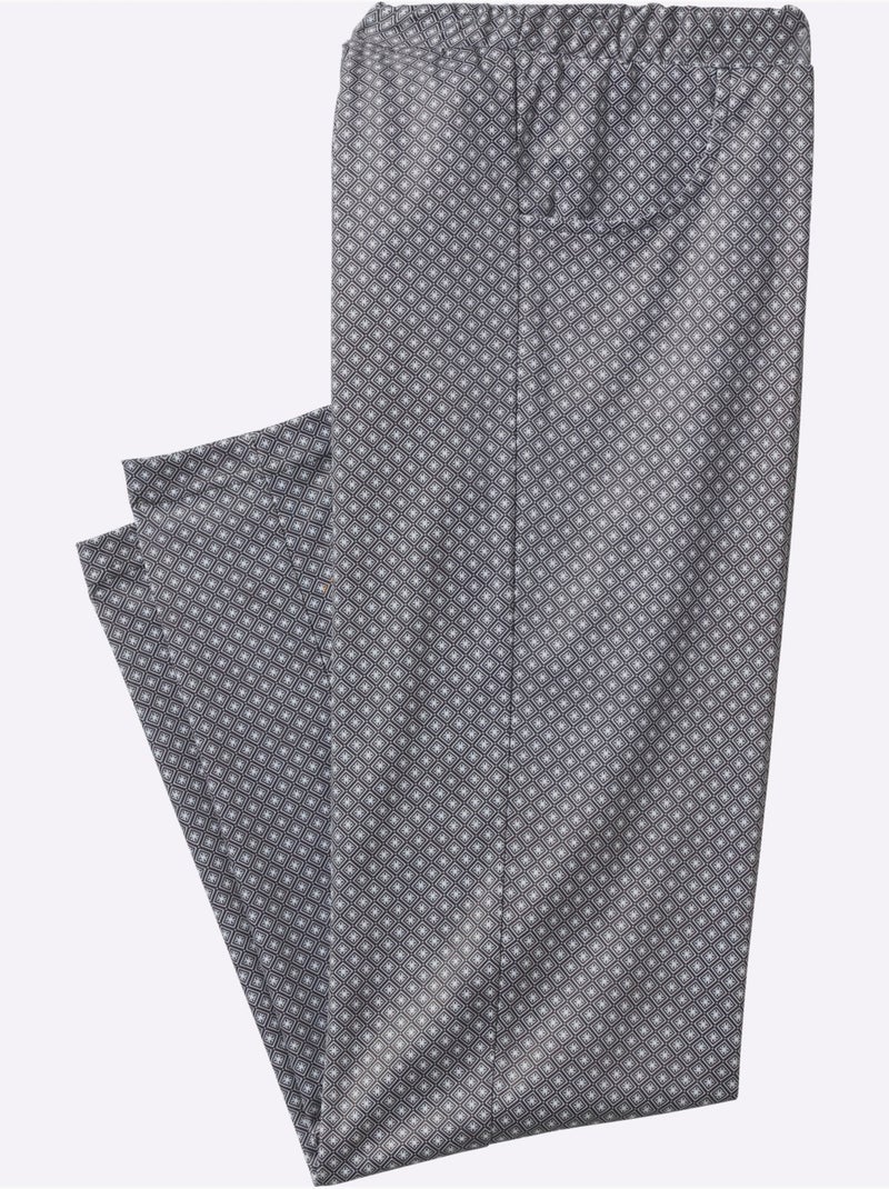 Pantalon En Jersey 3 Motifs Différents - Taille Standard - Moda Vilona Noir Noir - Kiabi