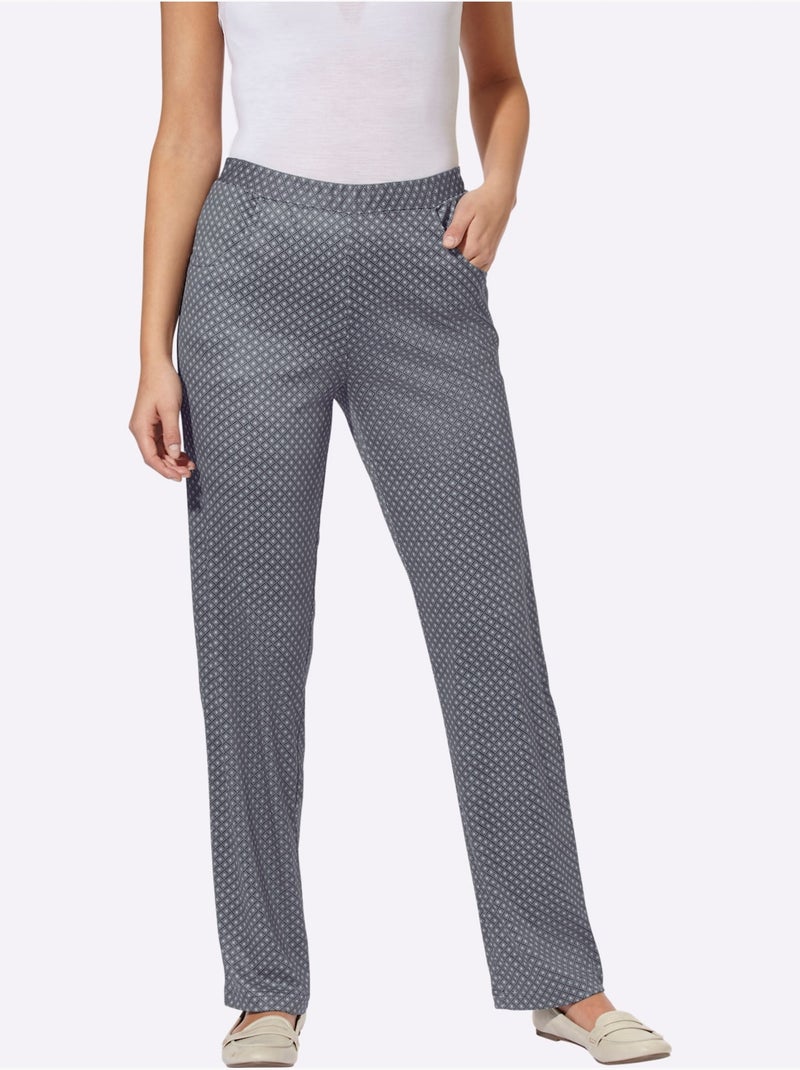 Pantalon En Jersey 3 Motifs Différents - Taille Standard - Moda Vilona Noir Noir - Kiabi