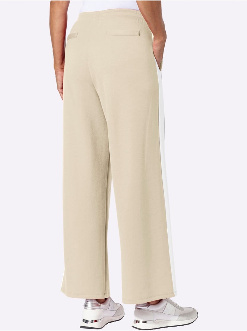 Pantalon En Jersey 50% Modal - Taille Standard - Witt Blanc/Sable - Kiabi