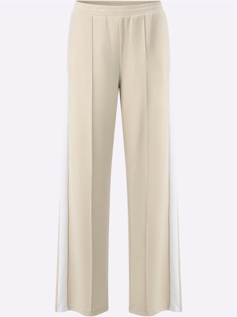 Pantalon En Jersey 50% Modal - Taille Standard - Witt Blanc/Sable - Kiabi