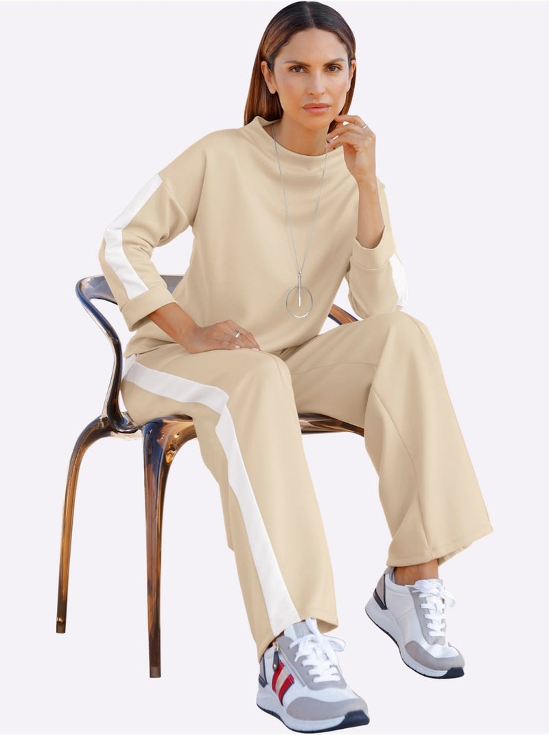 Pantalon En Jersey 50% Modal - Taille Standard - Witt Blanc/Sable - Kiabi