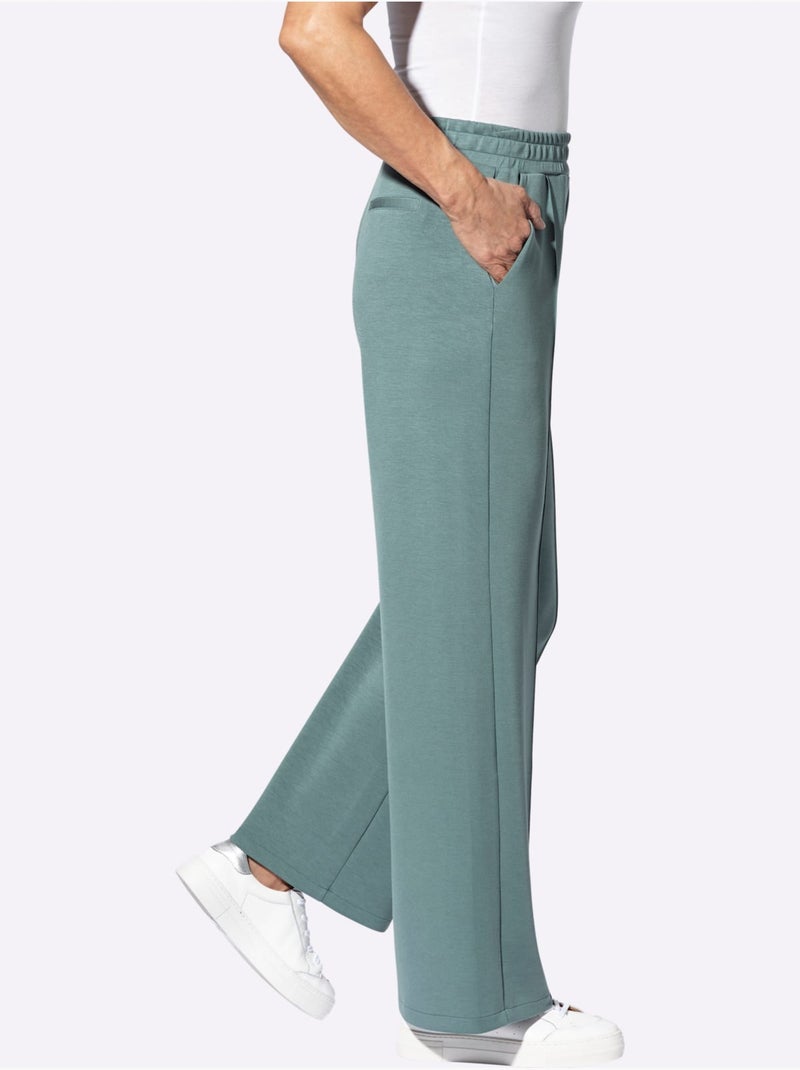 Pantalon en jersey 50% modal - taille standard - witt Vert jade - Kiabi