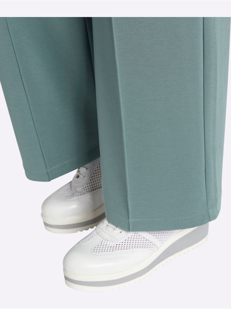 Pantalon en jersey 50% modal - taille standard - witt Vert jade - Kiabi