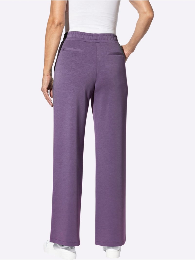 Pantalon en jersey 50% modal - taille standard - witt Violet figue - Kiabi