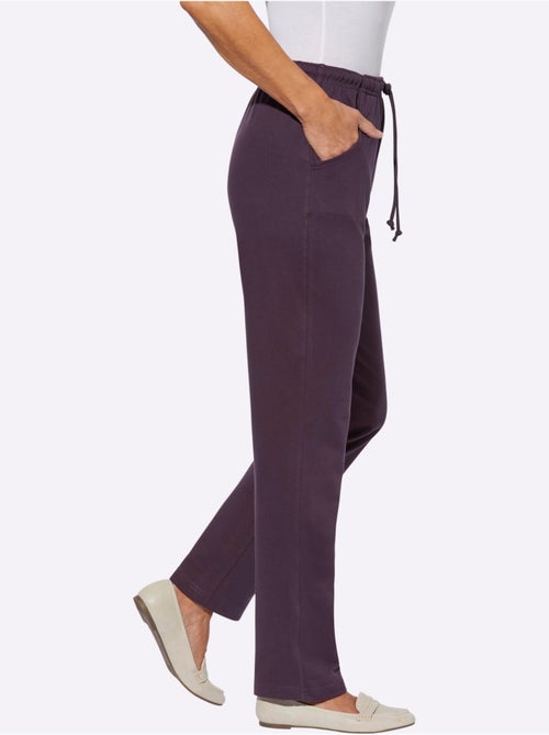 Pantalon en jersey à ceinture élastique et 2 poches confortables - Taille courte - Moda Vilona - Kiabi