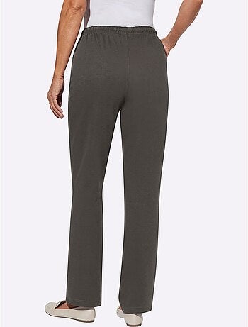 Pantalon en jersey doux avec ceinture élastique et poches - Taille standard - Moda Vilona