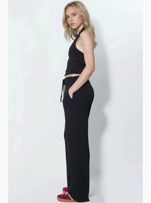 Pantalon en jersey à jambe large busem - Kiabi Pantalon en jersey à jambe large busem - Kiabi