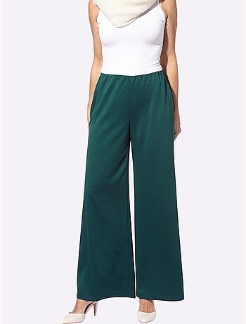 Pantalon en jersey à coupe ample avec ceinture élastique - taille standard - moda vilona