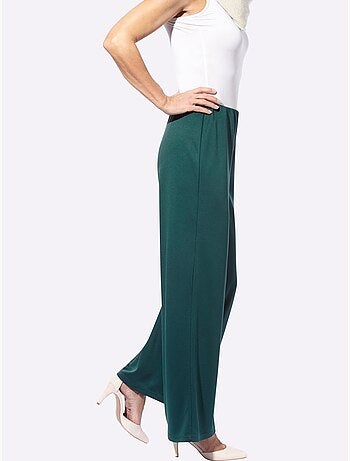 Pantalon en jersey à coupe ample avec ceinture élastique - taille standard - moda vilona