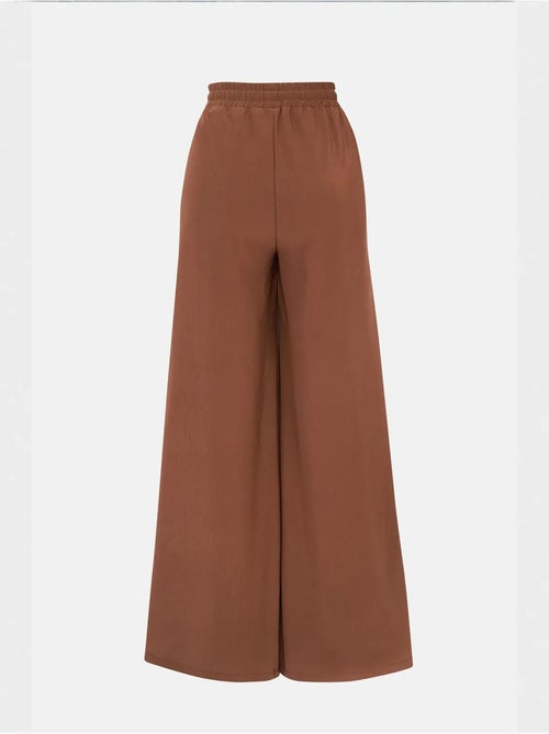 Pantalon en jersey à taille élastique et jambes larges - Kiabi