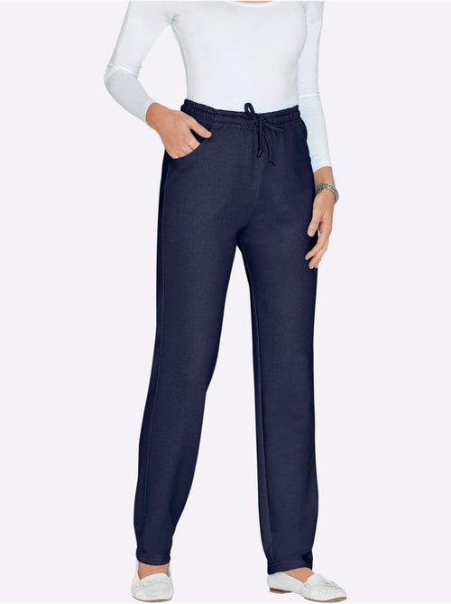 Pantalon en jersey avec ceinture élastique et poches avant - Taille courte - Moda Vilona - Kiabi Pantalon en jersey avec ceinture élastique et poches avant - Taille courte - Moda Vilona - Kiabi