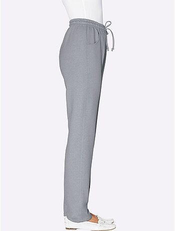 Pantalon en jersey doux avec ceinture élastique et poches - Taille standard - Moda Vilona
