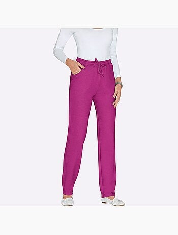 Pantalon en jersey doux avec ceinture élastique et poches - taille standard - moda vilona