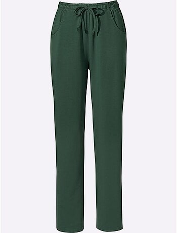 Pantalon en jersey doux avec ceinture élastique et poches - taille standard - moda vilona