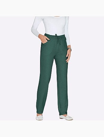Pantalon en jersey doux avec ceinture élastique et poches - taille standard - moda vilona