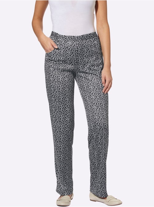 Pantalon en jersey avec ceinture élastique et poches latérales - Taille standard - Moda Vilona - Kiabi Pantalon en jersey avec ceinture élastique et poches latérales - Taille standard - Moda Vilona - Kiabi