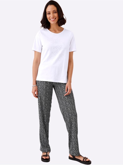 Pantalon en jersey avec ceinture élastique et poches latérales - Taille standard - Moda Vilona - Kiabi Pantalon en jersey avec ceinture élastique et poches latérales - Taille standard - Moda Vilona - Kiabi