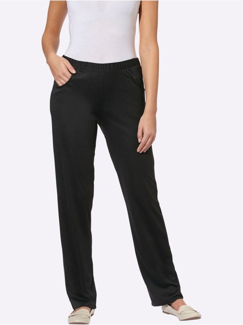 Pantalon en jersey avec ceinture élastique et poches latérales - Taille standard - Moda Vilona - Kiabi