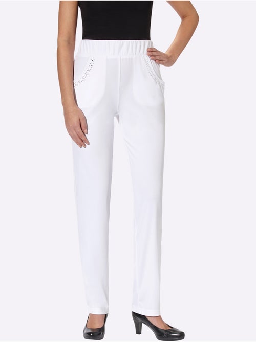 Pantalon en jersey avec poches et ceinture élastique - Taille standard - Moda Vilona - Kiabi