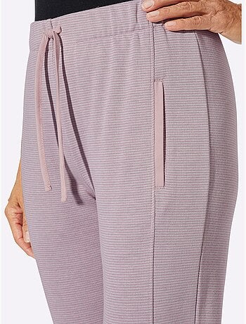 Pantalon En Jersey Bel Aspect Chiné - Taille Standard - Moda Vilona