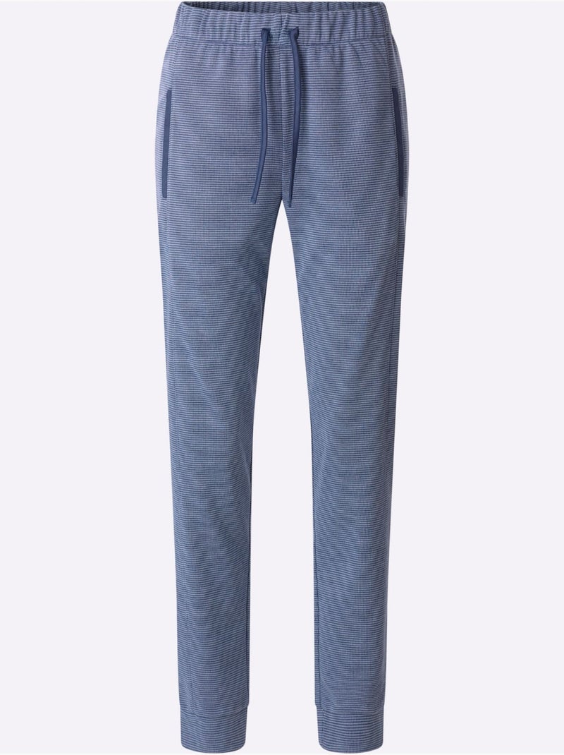 Pantalon En Jersey Bel Aspect Chiné - Taille Standard - Moda Vilona Bleu jean - Kiabi