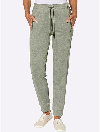 Pantalon En Jersey Bel Aspect Chiné - Taille Standard - Moda Vilona