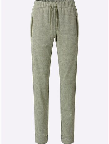 Pantalon En Jersey Bel Aspect Chiné - Taille Standard - Moda Vilona