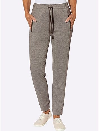 Pantalon En Jersey Bel Aspect Chiné - Taille Standard - Moda Vilona