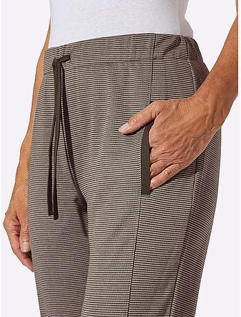 Pantalon En Jersey Bel Aspect Chiné - Taille Standard - Moda Vilona