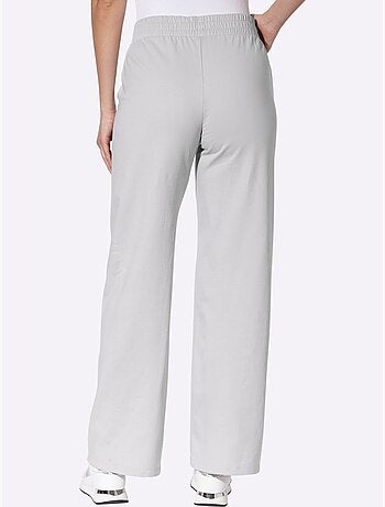 Pantalon en jersey ceinture élastique confortable - taille courte - moda vilona