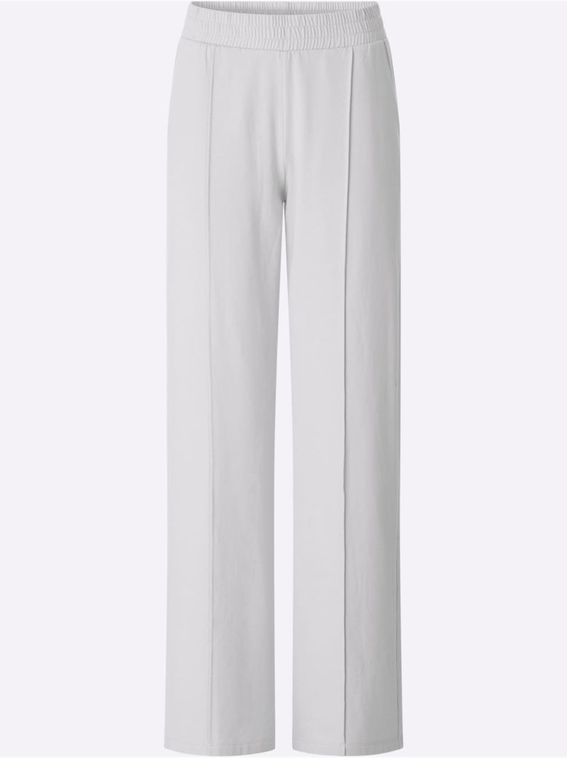 Pantalon en jersey ceinture élastique confortable - taille courte - moda vilona Gris clair - Kiabi